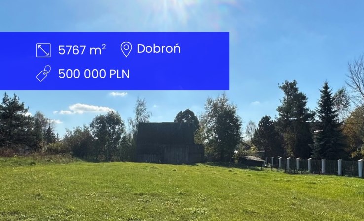 działka na sprzedaż - Dobroń