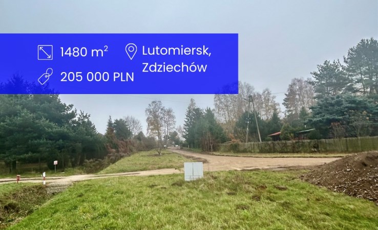 działka na sprzedaż - Lutomiersk, Zdziechów