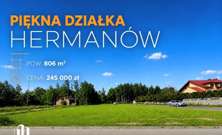 działka na sprzedaż - Pabianice (gw), Hermanów