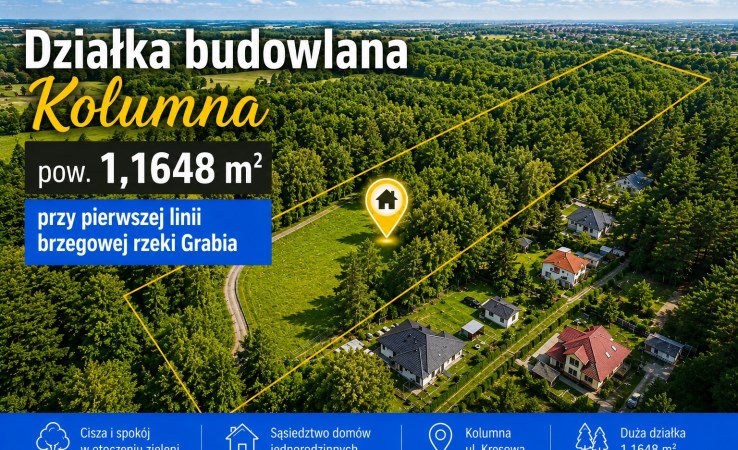 działka na sprzedaż - Łask, Kolumna