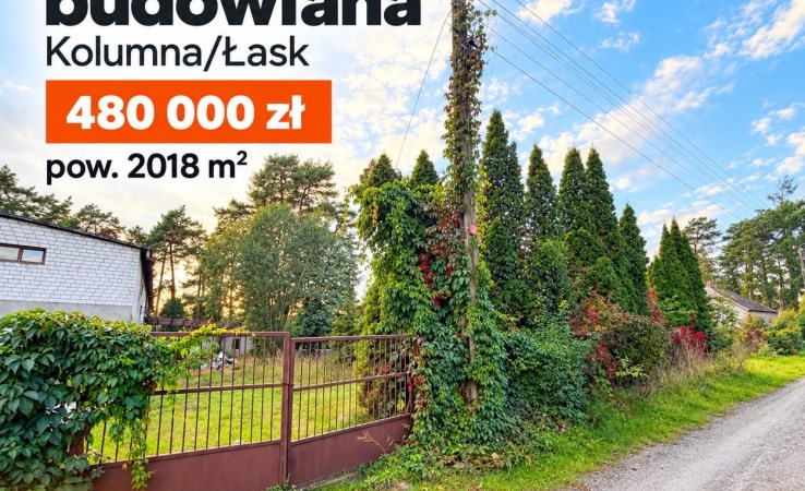 działka na sprzedaż - Łask, Kolumna